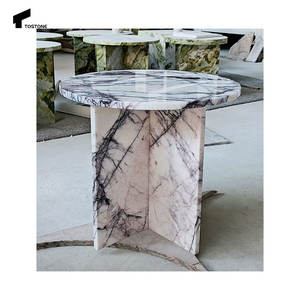 Tostone grecia naturale <span class=keywords><strong>lilla</strong></span> bianco puro marmo bianco tavolino moderno Hotel soggiorno arredamento interno pietra soggiorno <span class=keywords><strong>mobili</strong></span> - Product Image 1
