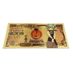 Billete Conmemorativo de Assassination <span class=keywords><strong>Classroom</strong></span>, Moneda de Plástico con Lámina de Oro, Regalo Escolar de Anime para Premios de Transmisiones en Vivo - Product Image 2