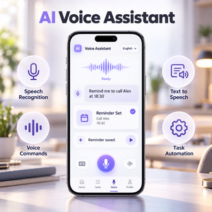 การพัฒนาแอปผู้ช่วยเสียง AI ขั้นสูงสำหรับ IOS และ Android พร้อมระบบจดจำเสียงและคำสั่งเสียง LionCreate - Product Image 2