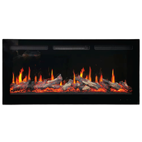 Cheminée électrique 3D intelligente moderne avec écran LCD intégré, télécommande, facile à installer, pour voitures, foyers, hôtels, intérieur, en métal
