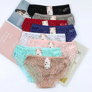 New Style Sexy Sustainable Breathable Lady Panty Quicky Dry Briefs Cotton Lace Women Underwear