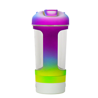 Mixeur de protéines automatique électrique rechargeable 500 ml à grande vitesse 6000 tr/min avec lumière LED, en Tritan anti-fuite et anti-agglomération pour adultes
