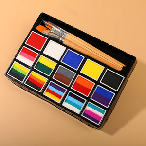 <span class=keywords><strong>Palette</strong></span> de maquillage néon 6 couleurs pour enfants, kit de <span class=keywords><strong>peinture</strong></span> faciale professionnelle <span class=keywords><strong>à</strong></span> base d'<span class=keywords><strong>eau</strong></span> pour le visage et le corps, idéal pour les festivals et les événements artistiques - Product Image 1
