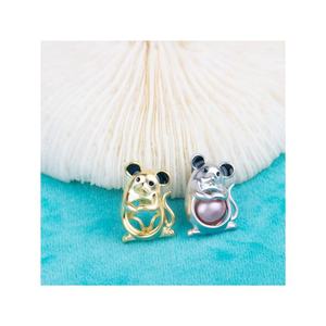 C030081 Sterling Silver Skull Shape Freshwater Pearl Cage Pendant Necklace Jewelry <strong>Locket</strong> for Pearl Party - Product Image 1