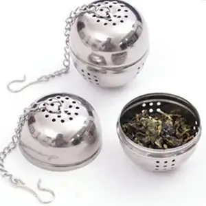 Elegante Infusor de bolas de té de acero inoxidable, colador de té, filtro de té