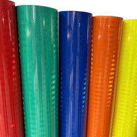 LU 1,22 m Autoadhesivo Peine de miel Película reflectante Plotter de corte Material reflectante microprismático para señal de tráfico