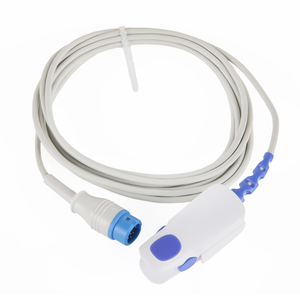 Consumíveis Médicos Compatíveis <span class=keywords><strong>Mindray</strong></span> <span class=keywords><strong>PM</strong></span>-8000 12 Pin Spo2 Sonda <span class=keywords><strong>PM</strong></span>-<span class=keywords><strong>5000</strong></span> Reutilizável Adulto Dedo Clip Spo2 Sensor - Product Image 1