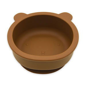 Adesivo de silicone antiderrapante para bebês, tigela para alimentação de bebês e crianças, sem bpa, bonito e antiderrapante forma de urso - Product Image 2