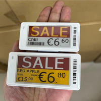 Label Harga Digital Retail 2,13 Inci, Layar E-Ink Empat Warna, ESL (Electronic Shelf Label), Wifi, NFC, dengan SDK dan API Tersedia