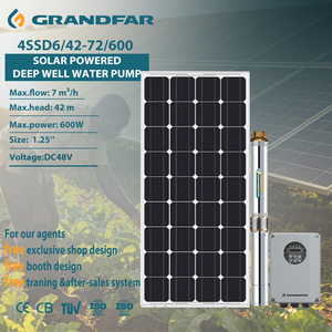 Pompe à eau solaire Grandfar 48V 600W 0.8HP haute pression multi-étages pour irrigation, puits profond, agriculture 4SSD6/42-72/600, haute performance - Product Image 1