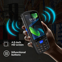 Escáner de código de barras industrial Android 14 portátil de 4 pulgadas PDA resistente 1D 2D 4G WiFi 64GB ROM