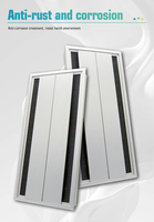 Boîte de prise de bureau Garfia en aluminium, boîte de rangement de câbles, boîte de prise dissimulée pour table, boîte à câbles escamotable - Blanc