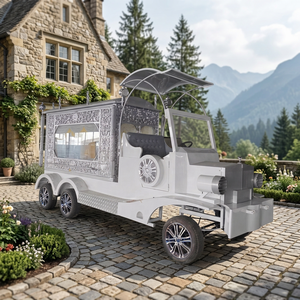 Vente directe usine – Nouvelle voiture funéraire électrique de qualité supérieure, sculpture argentée, charrette funéraire électrique antique - Product Image 1