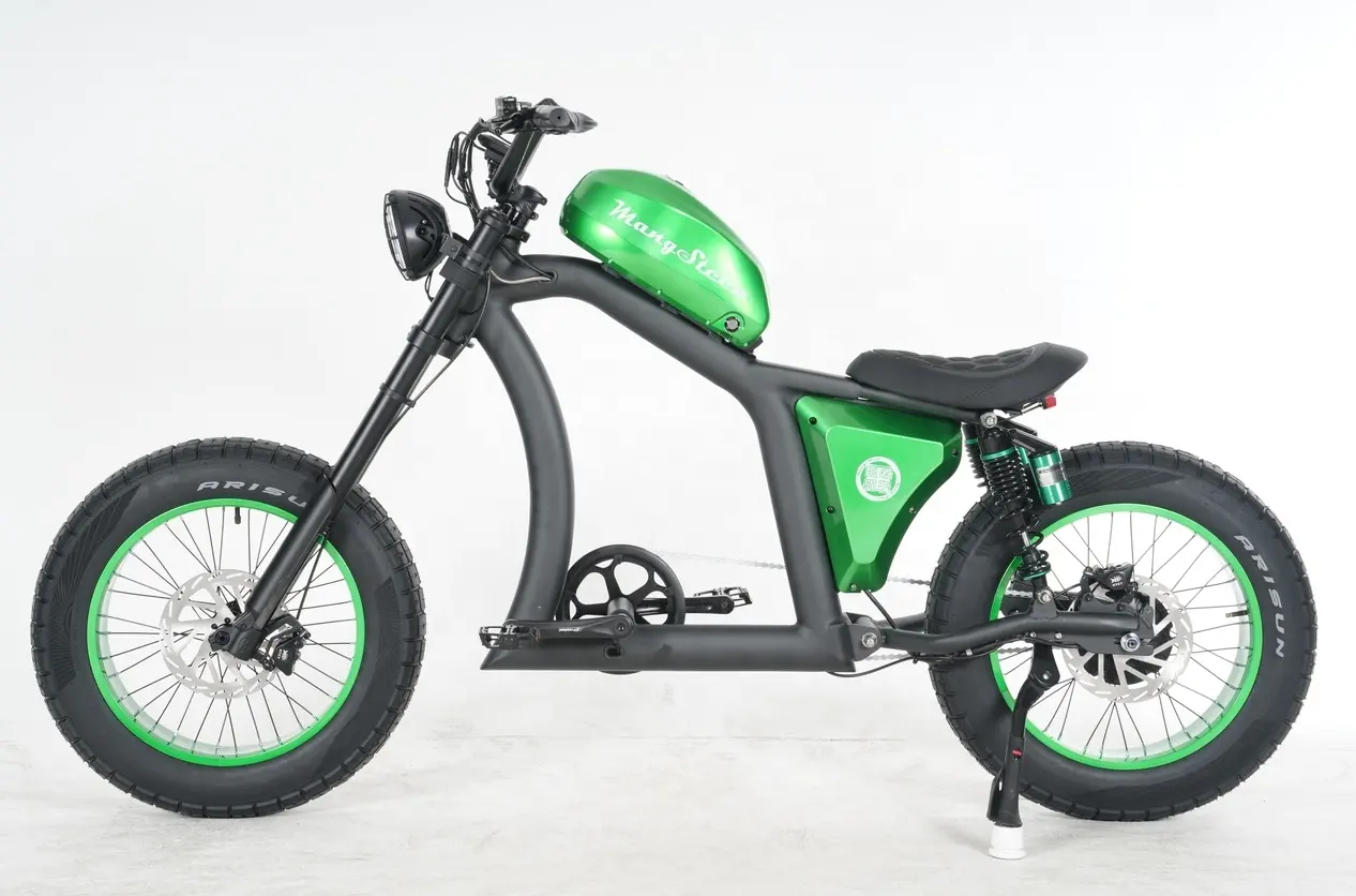 Mangosteen FT-02 elettrico grasso pneumatico bicicletta freno idraulico Fatbike E-Bike 48V elettrico City Bike Chopper Design E-Bike