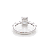 Bague de Fiançailles et de Mariage Personnalisée en Or 10K 14K 18K avec Diamant de Laboratoire Certifié IGI Taille Radiant 1CT 3CT Or Jaune D VVS pour Femme
