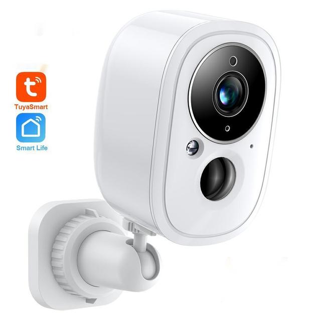 Tuya Smart Spotlight Wifi Camera Wireless Security Cam with Battery Color Night Vision