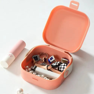 Boîte de rangement portable de voyage en gros pour petits objets, bijoux, cosmétiques féminins, colliers, câbles de données, étui organisateur pour tablette - Product Image 2