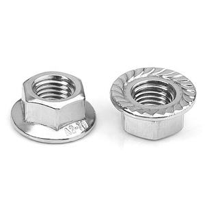 Écrous à bride hexagonale métriques 12 mm en acier inoxydable 304 classe 8, filetage standard zingué - Product Image 1