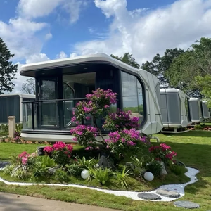 บ้านแคปซูลอวกาศแบบกำหนดเอง บ้านสำเร็จรูปเคลื่อนที่ได้ โรงงานผลิตบ้านแคปซูลอวกาศโดยตรง ดีไซน์ทันสมัยเสริมสร้างความโดดเด่น - Product Image 2