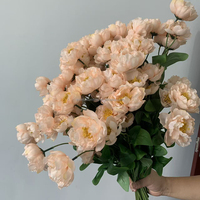 G191 Décoration de mariage à domicile, fleurs artificielles en soie, fleurs de pêche artificielles réalistes au toucher, pour accessoires photo