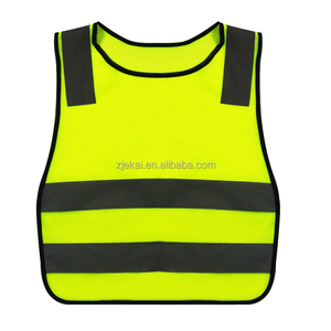 <span class=keywords><strong>Gilet</strong></span> de sécurité réfléchissant <span class=keywords><strong>jaune</strong></span> fluorescent pour enfants, classe 2 ANSI, avec design respirant et logo personnalisé haute visibilité - Product Image 1