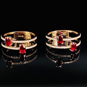 Bague en rubis synthétique rose de 2 carats, pierres précieuses en vrac pour la fabrication de bijoux, taille ronde brillante, taille personnalisable, marque Qinglong - Product Image 5