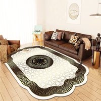 Prix bon marché vente en gros de tapis modernes de salon style turc tapis doré découpe laser motif nuage tapis de coureur de café