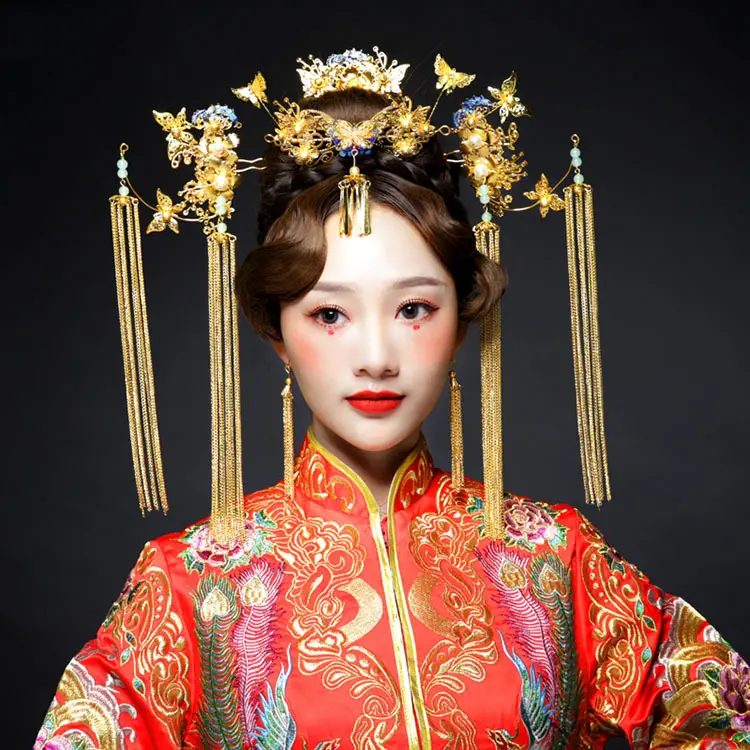 Di Cristallo Della Perla Della Sposa Accessori da Sposa Copricapo Ornamenti Retro Cina Hairband Femminile