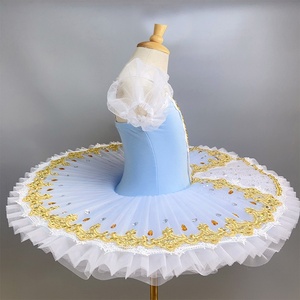Costume de ballet pour femmes, jupe tutu pour enfants Lago des cygnes, jupe professionnelle petite cygne bouffante - Product Image 4
