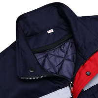 Uniforme d'hiver pour ouvriers d'usine Vêtements de travail pour hommes Chemise bleue grise Combinaison de travail Polyester ignifuge respirant