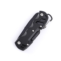 Couteau de poche multifonction en acier inoxydable avec revêtement noir en titane, 11 en 1, couteau pliant pour le camping et la randonnée, OEM