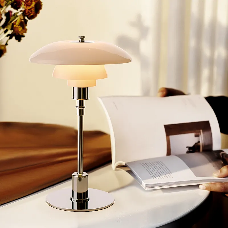 Ph luminária de vidro design dinamarquês h65cm, lâmpada de mesa de vidro artístico, restaurantes, estudo minimalista, decoração para mesa retrô