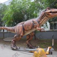 Statue de dinosaure T-Rex animatronique réaliste grandeur nature en métal pour intérieur/extérieur, aire de jeux, écoles, parcs à thème, jardins d'aventure