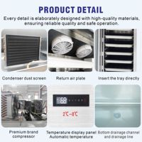 Lemari Pendingin Komersial Dua Pintu Tegak 30/45 Tray Kulkas Roti Kapasitas Besar Peralatan Dapur