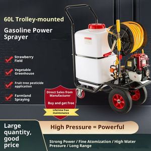 Pompa ve tekerlekler ile tarımsal püskürtücü 60L benzinli motor püskürtücü güç püskürtücü - Product Image 5