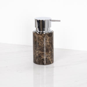 Accessoire de salle de bain en céramique marbrée de luxe, flacon en céramique de 150 ml, flacon de gel douche, flacon distributeur de shampoing - Product Image 4