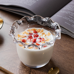 Mangkuk kaca makanan penutup manis 400ML kustom baru jus transparan susu goyang buah Salad Oatmeal Yogurt cangkir prasmanan restoran peralatan minum - Product Image 2