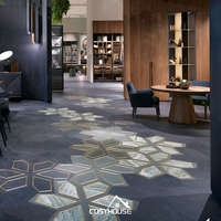 Parquet en bois d'ingénierie Chevron de luxe multicouche en chêne pour la décoration intérieure des appartements et villas résidentielles