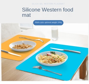 Customizable Reusable Non-Toxic Silicone Classic Design <b>Rectangle</b> Shape Food Grade Extra Large Durable Easy Use Feeding <b>Placemat</b> - Product Image 6