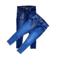 Jeans slim fit pour hommes de style coréen en gros, en stock, pantalons longs en denim extensible pour hommes