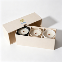 Boîte cadeau rigide en carton à deux pièces avec logo personnalisé, revêtement UV haut de gamme, papier artistique, insert pour ensemble de bougies parfumées