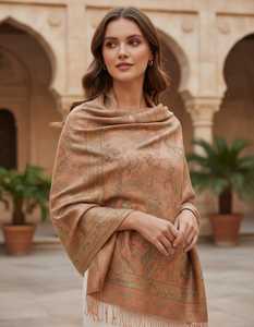 Chales o bufandas Jamawar 100% seda - Product Image 4