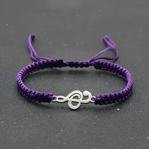 Ethnic Handmade Braided Polyester Musical Note <strong>Bracelet</strong> for Unisex Music <strong>Teachers</strong> Gift for Band Choir Singers - Product Image 2
