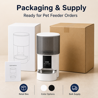 Distributeur automatique de nourriture pour animaux de compagnie avec contrôle de synchronisation par téléphone mobile et Wi-Fi, en matériau ABS intelligent, contrôle vidéo et vocal pour aliments pour chats, produits pour animaux de compagnie
