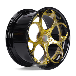 Cerchi Forgiati Personalizzati in 2 Pezzi da 18 19 20 21 22 23 24 26 Pollici Nuovo Design <span class=keywords><strong>Nero</strong></span> Oro in Lega di Alluminio Forgiato per Alfa <span class=keywords><strong>Romeo</strong></span> - Product Image 3