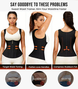 Gilet de sudation amincissant <span class=keywords><strong>pour</strong></span> femme, gaine de compression abdominale, effet sauna, contrôle du ventre, <span class=keywords><strong>ceinture</strong></span> de maintien de la taille - Product Image 3