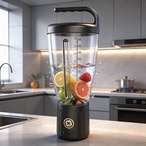 Blender puissant de 150 W, portable, fonctionnement silencieux, 1000 ml, USB sans fil, batterie, étanche, sans BPA, multifonctionnel, smoothies, voiture - Product Image 3