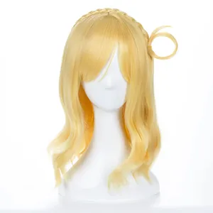 卸売ウィッグコスプレロングウェーブブロンドアニメウィッグ合成ペルーカヘア新年