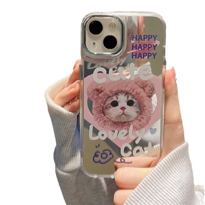 เคสโทรศัพท์กระจกสำหรับ iPhone 15ลายแมวน่ารักสำหรับ iPhone 11 12 <span class=keywords><strong>13</strong></span> 14 <span class=keywords><strong>PRO</strong></span> <span class=keywords><strong>MAX</strong></span> 7 8 x XR XS <span class=keywords><strong>MAX</strong></span> ปกหลังกันกระแทกแบบนิ่ม - Product Image 6