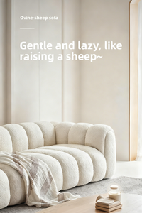 <span class=keywords><strong>Canapé</strong></span> en mousse nuage de style crème français, design capitonné incurvé, montage facile, taille personnalisée, <span class=keywords><strong>canapé</strong></span> compressé pour appartements et espaces de vie - Product Image 6